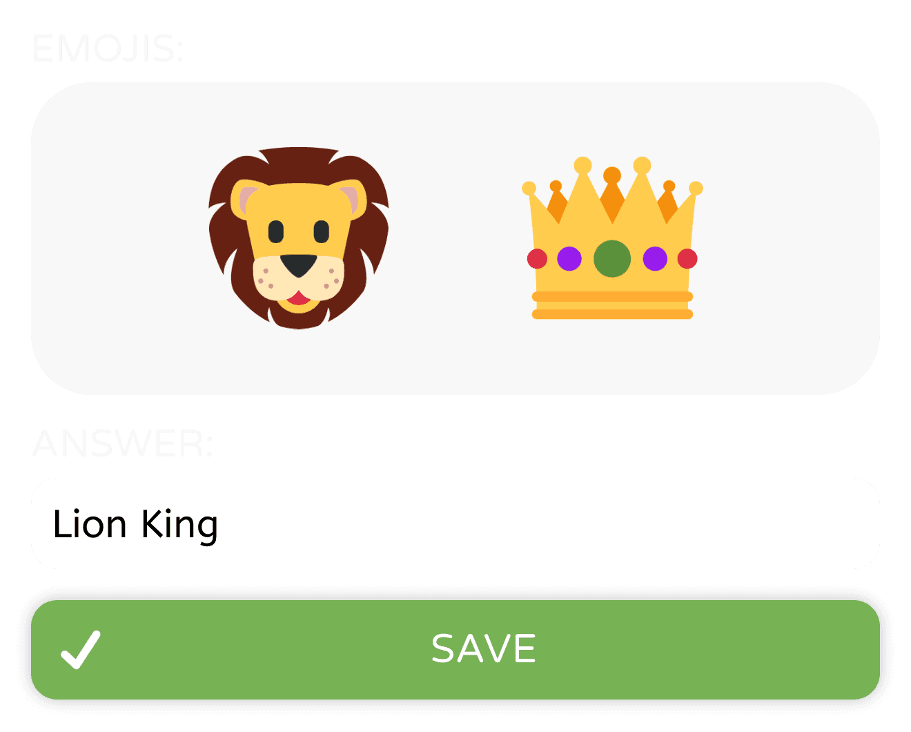 Example of editing an emoji challenge